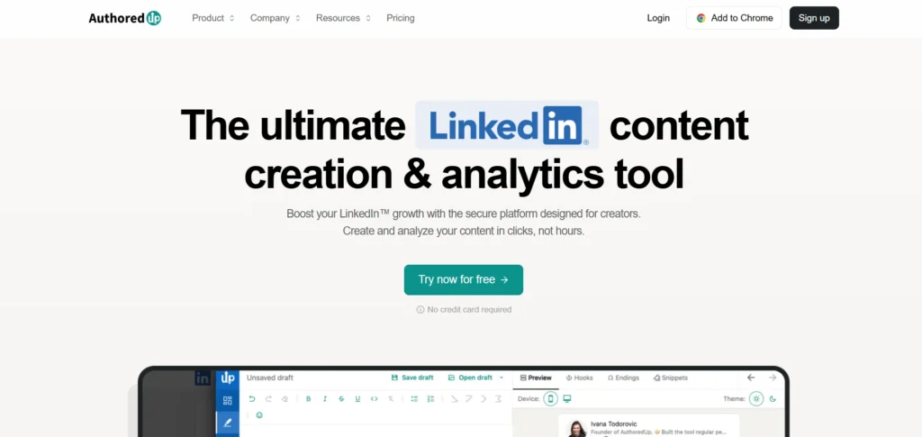 LinkedIn Marketing Tool  - AuthoredUp