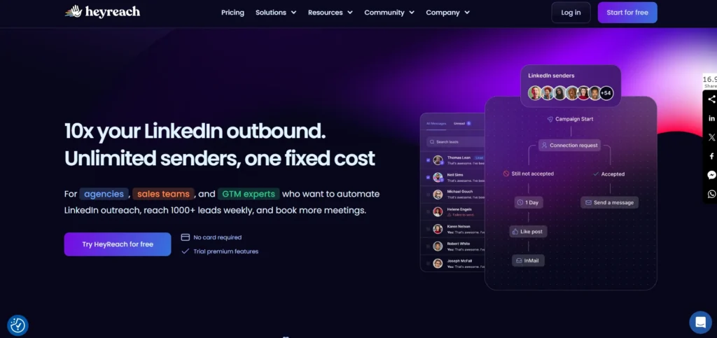 LinkedIn Marketing Tool  - HeyReach