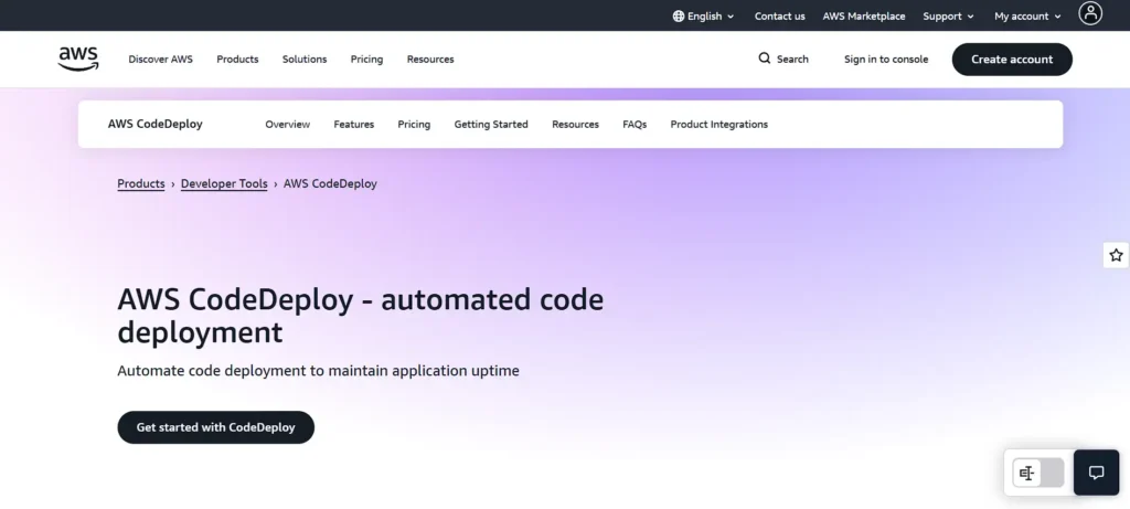 application deployment tool - AWS CodeDeploy