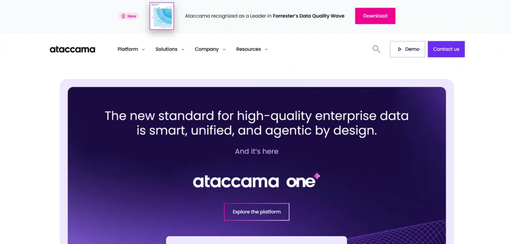 data asset management tool - Ataccama ONE