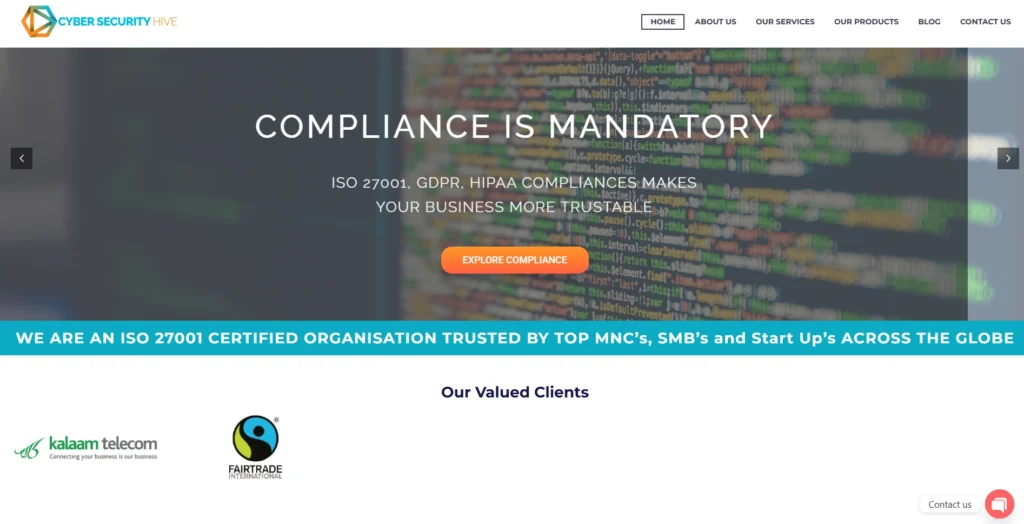 Cybersecurity companies in Bangalore
- Cyber Security Hive 