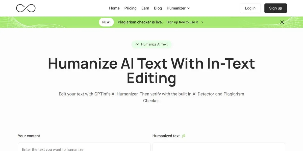 GPTinf - best AI Humanizer