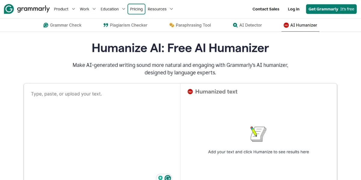 Grammarly AI Humanizer - best AI Humanizer