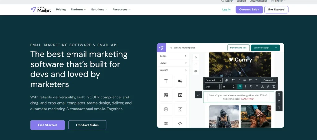 email marketing tool - Mailjet