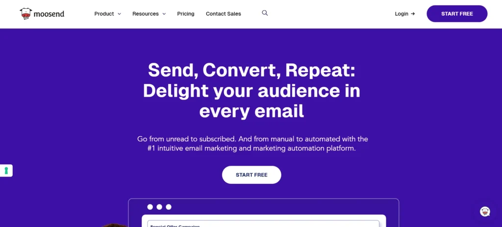 email marketing tool - Moosend