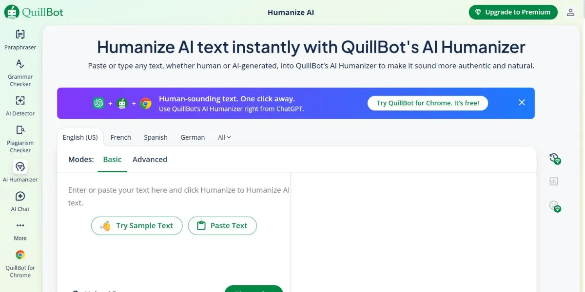 QuillBot Humanizer - best AI Humanizer