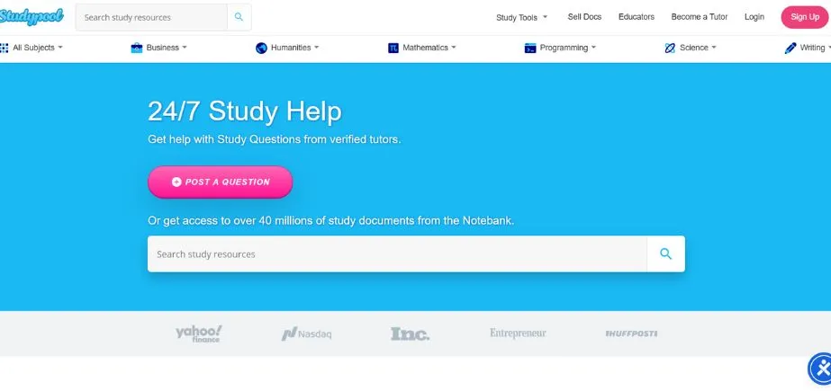 Studypool - Homeworkify Alternatives