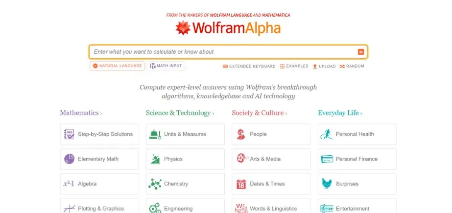 Wolfram Alpha - Homeworkify Alternatives