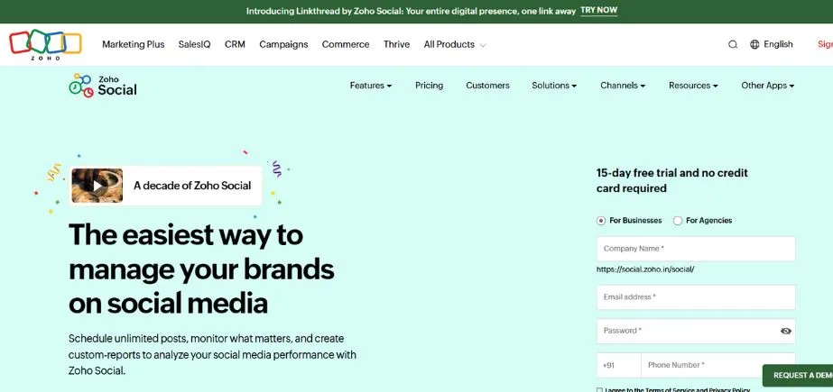 Zoho Social - Hootsuite Alternatives