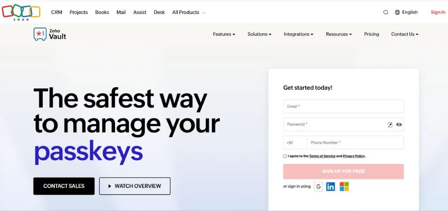 Zoho Vault  - Password Management Tools 