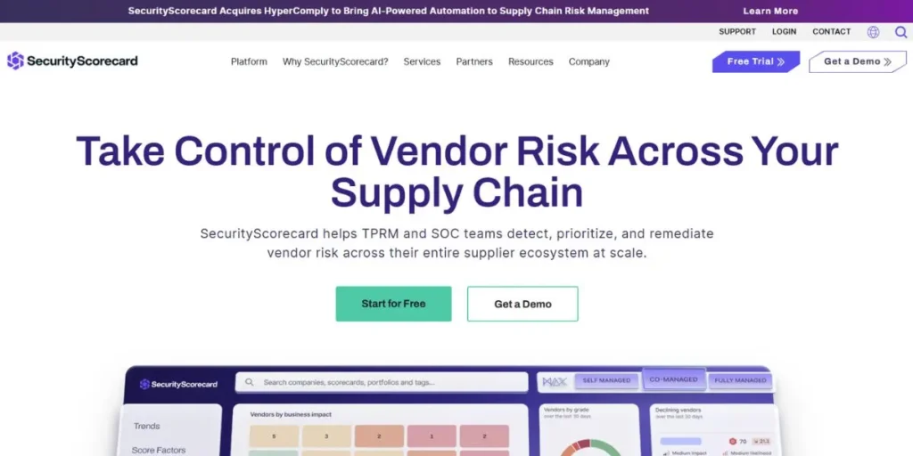 SecurityScorecard - Vendor Risk Management Platforms