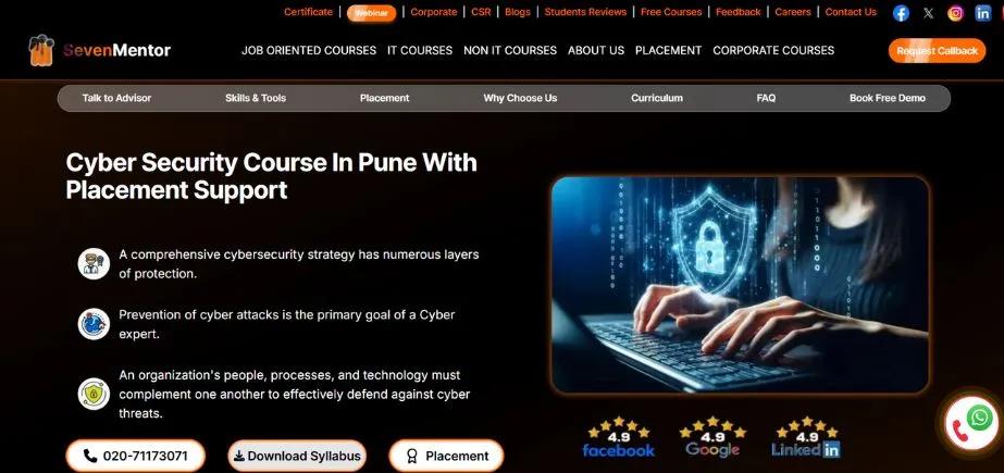 SevenMentor - Cyber Security Courses in Pune