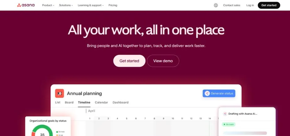 Product Management Software - asana