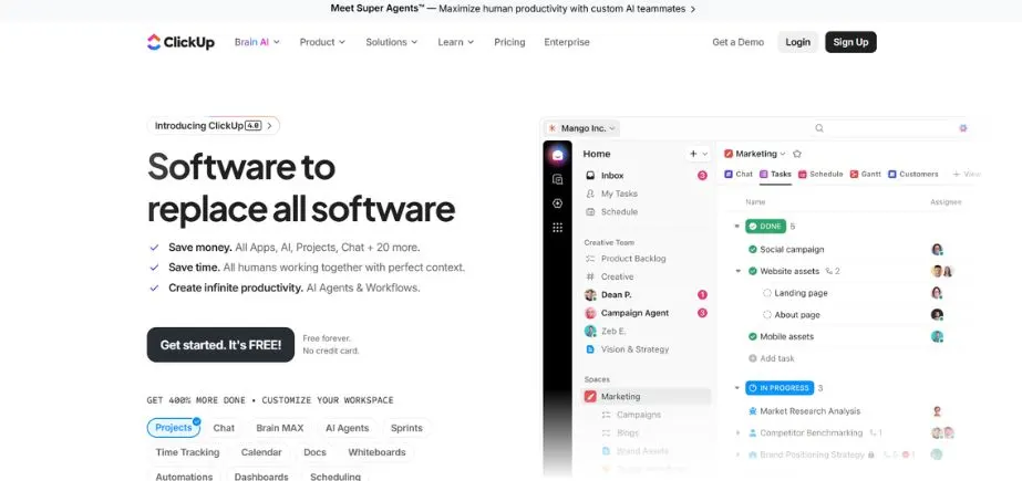 Scrum Tools - clickup