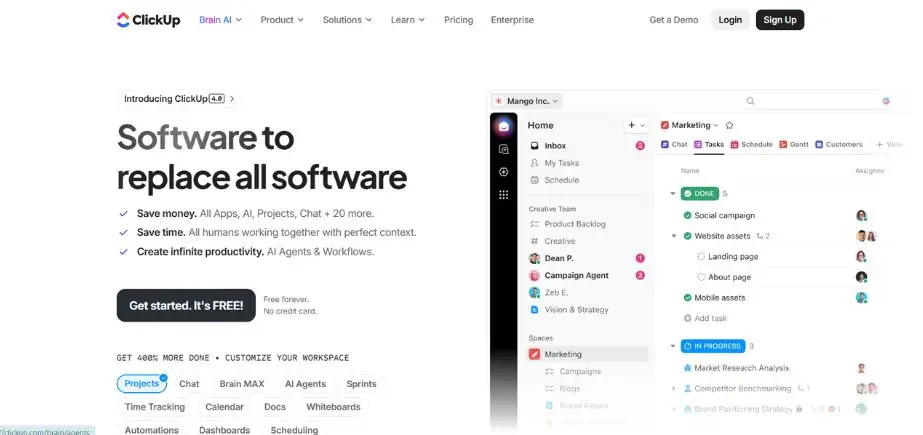 Product Management Software - clickup