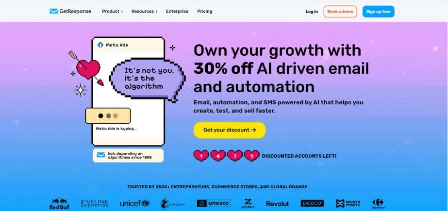 Leadpages Alternatives - getresponse