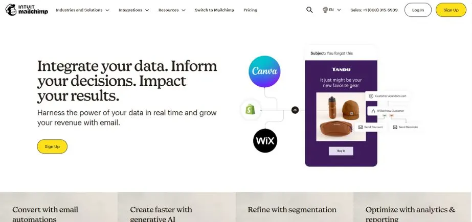 Leadpages Alternatives - mailchimp
