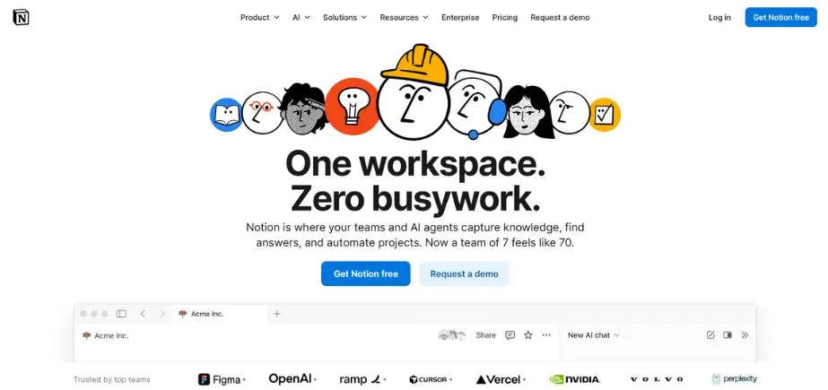 Product Management Software - notion