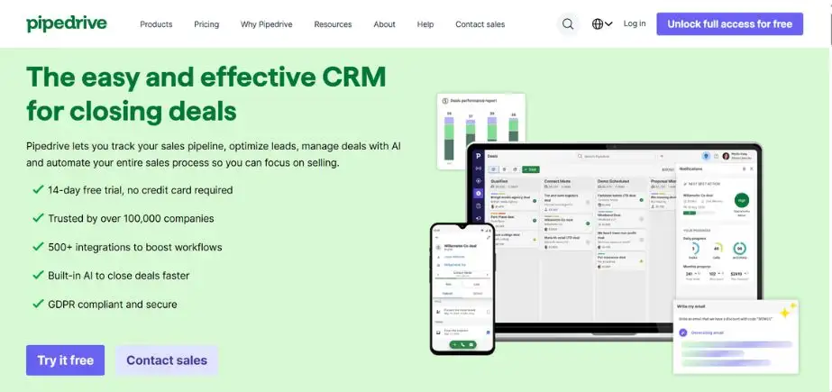 GoHighLevel Alternatives - pipedrive