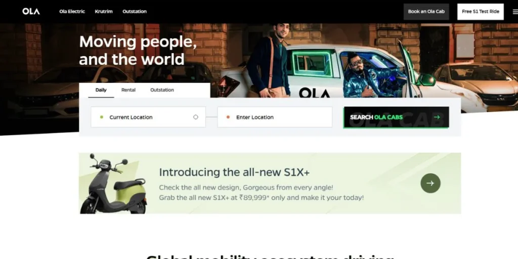 Ola (ANI Technologies Ola Electric) - Product Based Companies in India