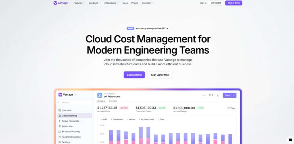 Cloud Cost Management Tools-Vantage