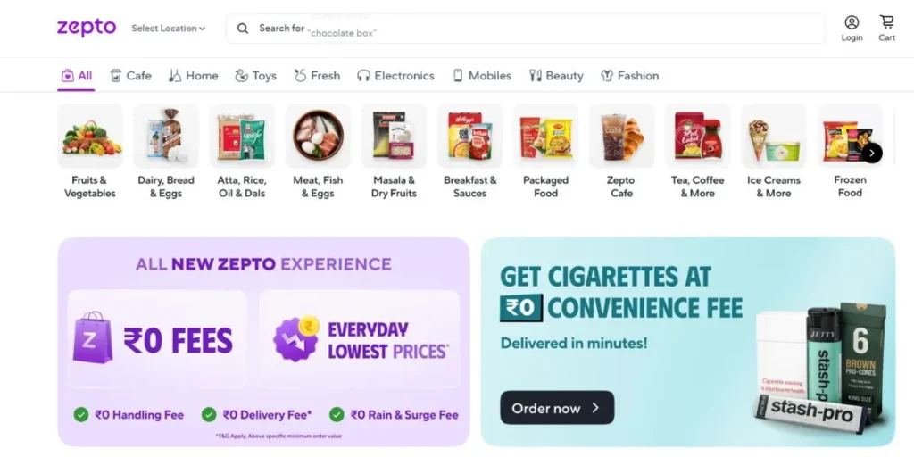 Zepto - Product Based Companies in India