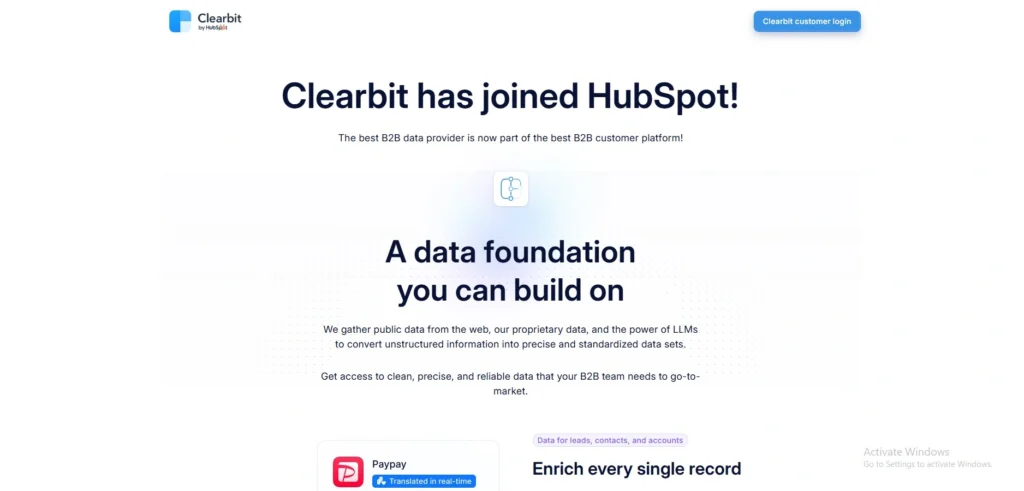  Clearbit-data enrichment tools