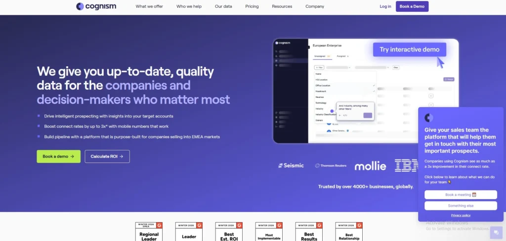 Cognism-data enrichment tools