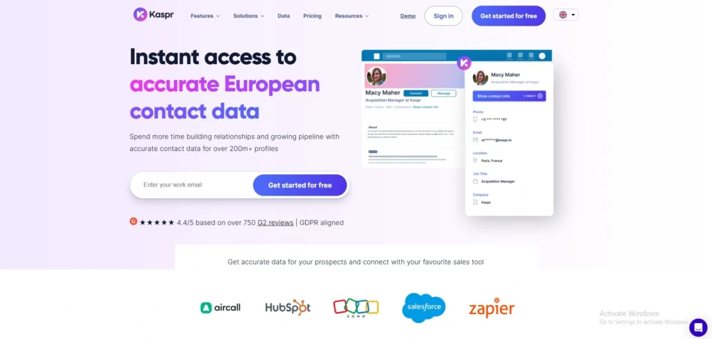  Kaspr-data enrichment tools