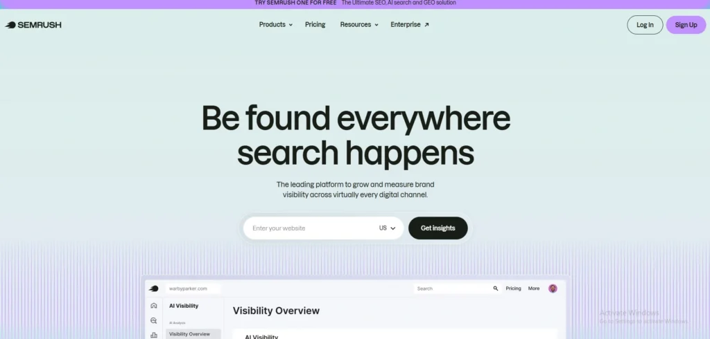  Market Intelligence Software-SEMrush