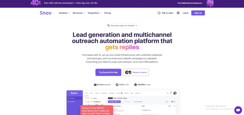 Snov.io-data enrichment tools