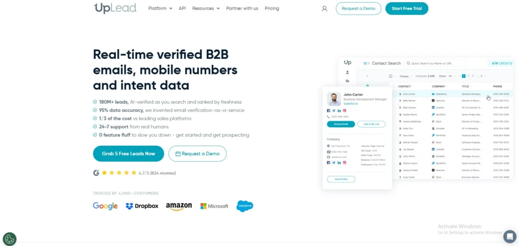 UpLead-data enrichment tools