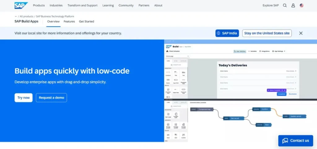 AI App Builder Platforms-SAP Build Apps