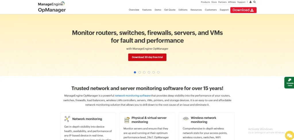  server monitoring software - ManageEngine OpManager