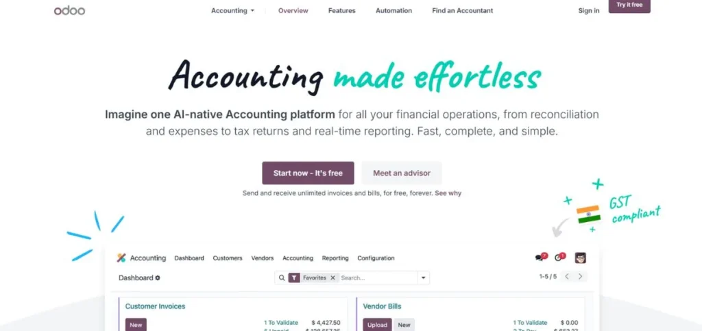 Cloud-Based Accounting Software-Odoo Accounting
